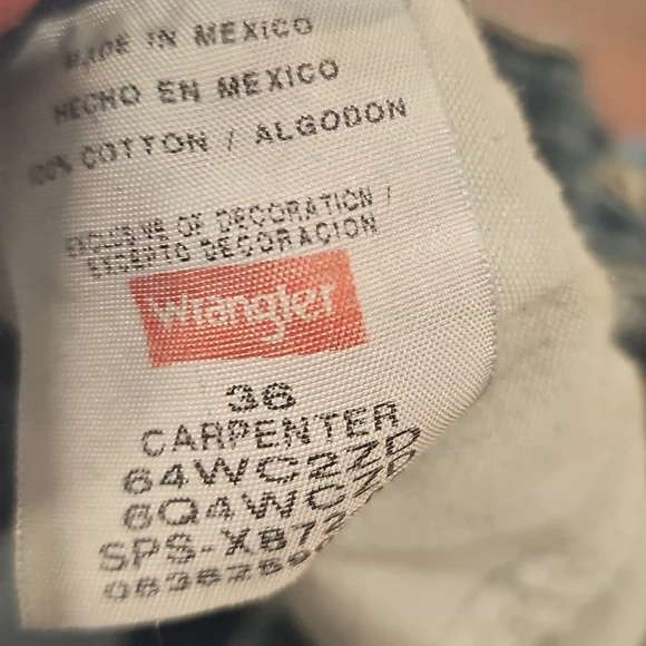 M Blue Wrangler Jean Shorts Sz W36 - Picture 4 of 4